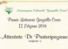 2° Edizione Premio letterario Graziella Corso